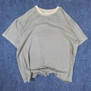 Vintage Basic Editions Micro Stripe T-Shirt Mens XL Tan Black Made in USA 90s